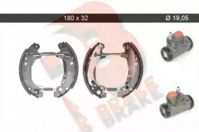 R BRAKE 79rbkt0060 -  Комплект тормозных колодок